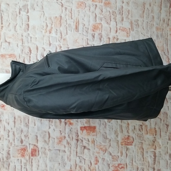 New Michael Kors Charcoal Faux Leather Jacket - Picture 5 of 12